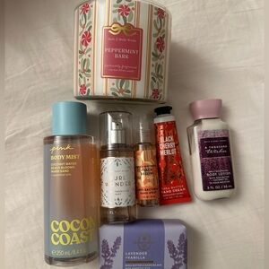 Group of body care items.